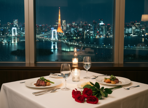 夜景の見える人気のレストランのイメージ